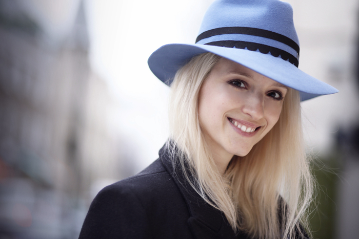 Blue Maison Michel hat | THEFASHIONGUITAR