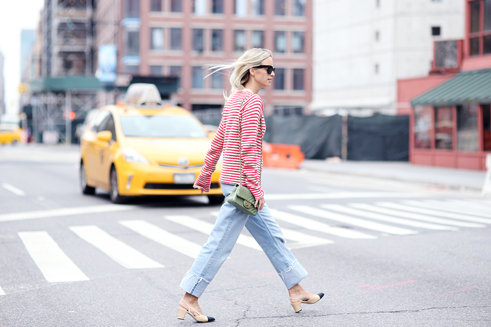 chanel slingback street style