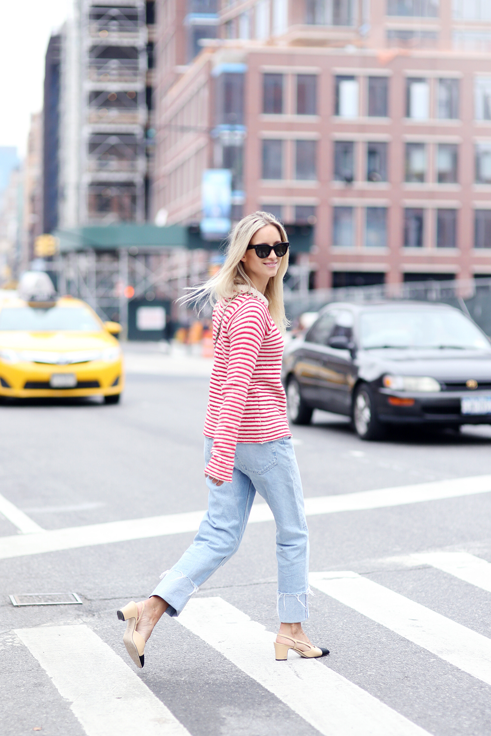 Chanel slingback 2024 street style