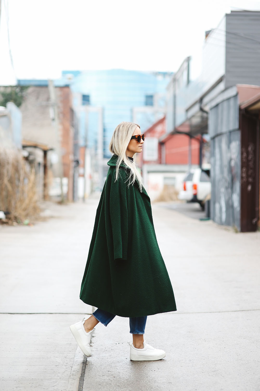 Green clearance coat outfits