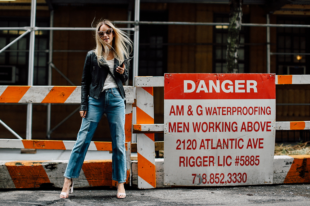 Charlotte Groeneveld Thefashionguitar in Chinese Laundry heels via DSW and MIH Jeans denim