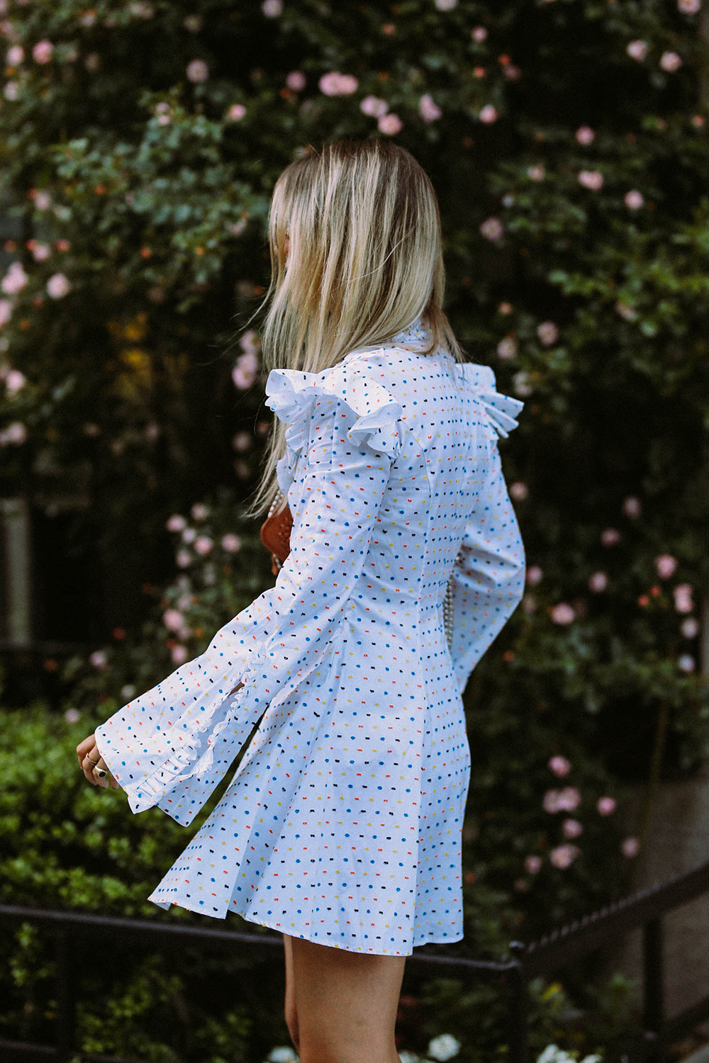 Charlotte Groeneveld from Thefashionguitar wearing Caroline Constas dress and Dior Soreal Pop sunglasses