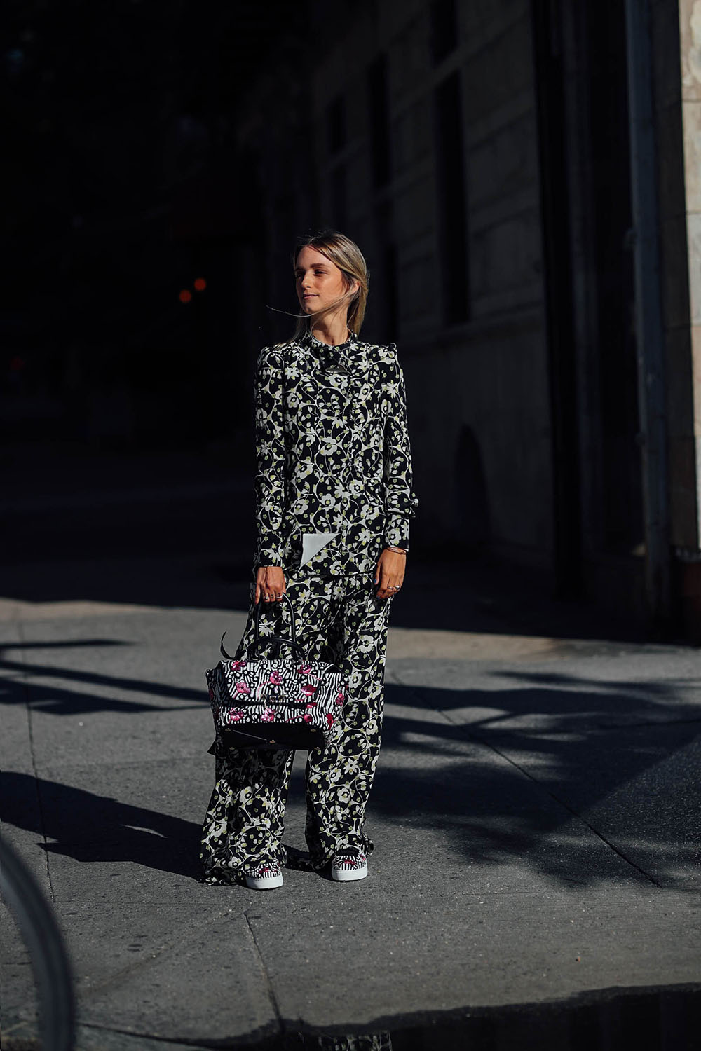 Charlotte Groeneveld from Thefashionguitar wearing Valentino Fall 2017 floral suit