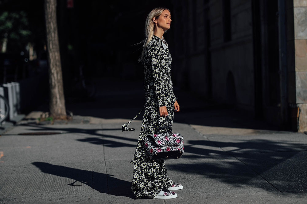 Charlotte Groeneveld from Thefashionguitar wearing Valentino Fall 2017 floral suit