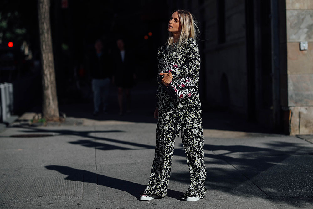 Charlotte Groeneveld from Thefashionguitar wearing Valentino Fall 2017 floral suit