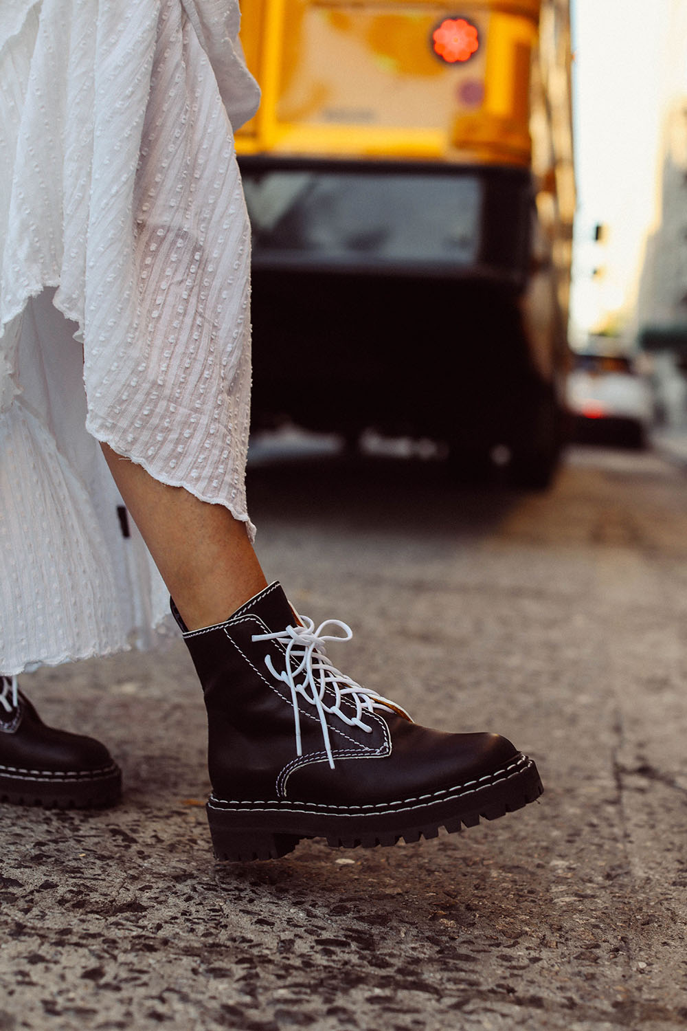 Summer-white and Proenza Schouler boots by Charlotte Groeneveld Thefashionguitar