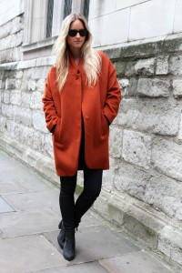 Orange coat H&M