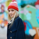 Gucci pompom hat red