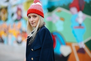 Gucci pompom hat red