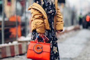 STATEMENT BAG AND WINTER FLORALS FOR NYFW